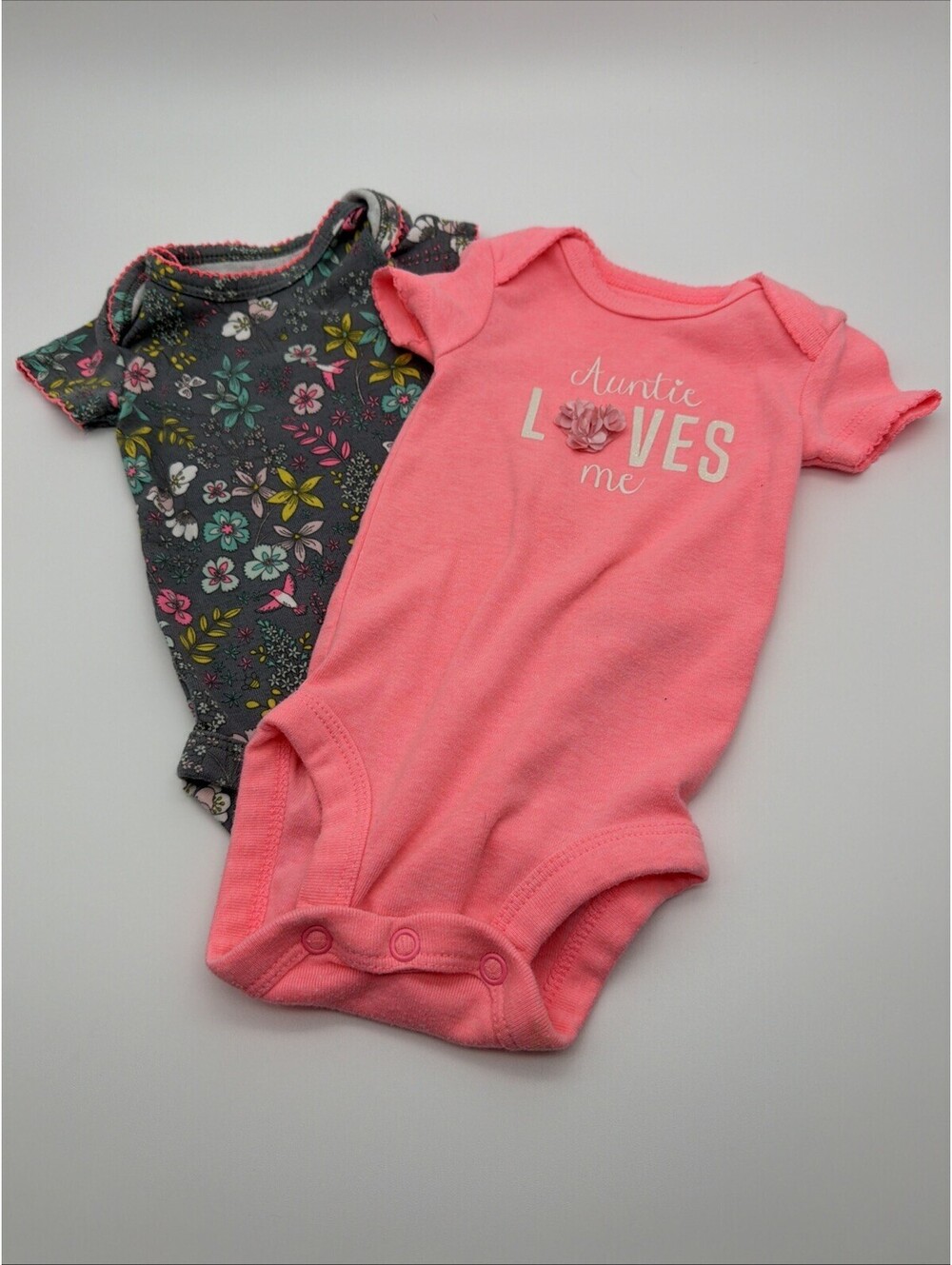 Lot of 2 Just One You By Carter's One Piece Girls 3 Month Floral Pink
